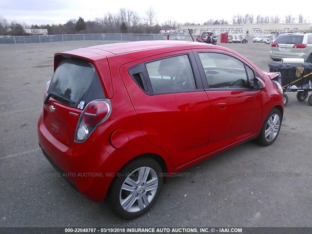 KL8CD6S97FC739320 - 2015 CHEVROLET SPARK 1LT RED photo 4