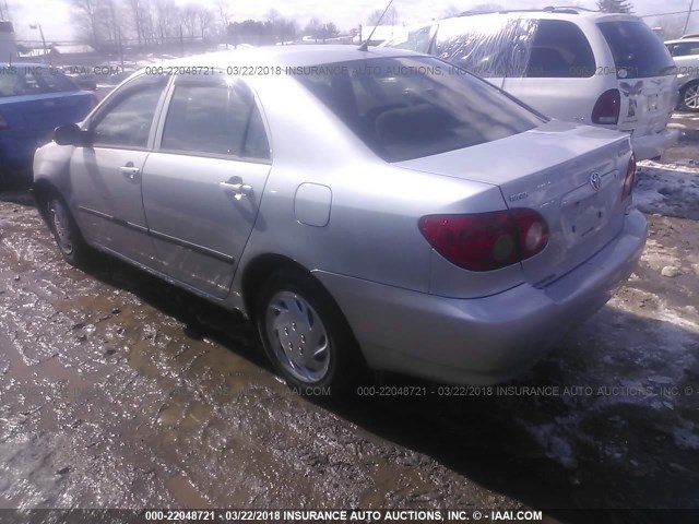 1NXBR32E85Z527840 - 2005 TOYOTA COROLLA CE/LE/S SILVER photo 3