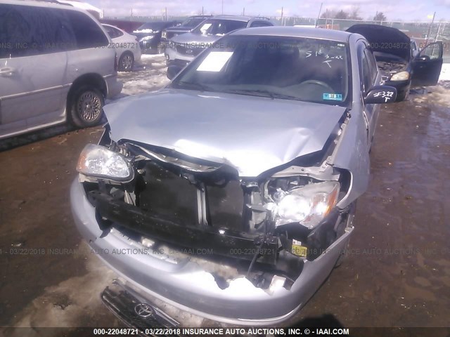 1NXBR32E85Z527840 - 2005 TOYOTA COROLLA CE/LE/S SILVER photo 6