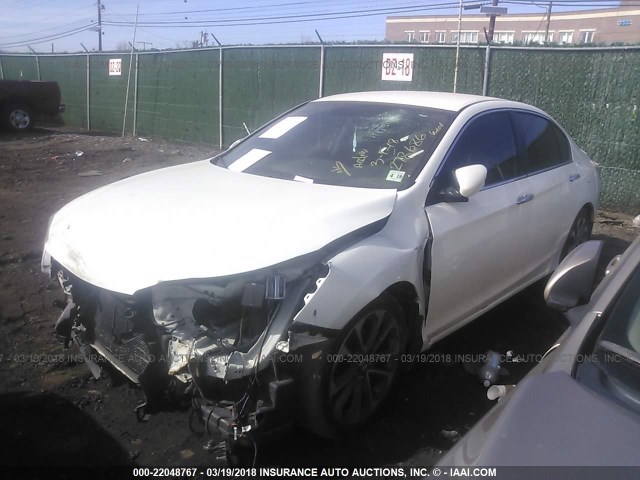 1HGCR2F50EA115430 - 2014 HONDA ACCORD SPORT WHITE photo 2