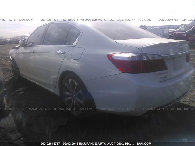 1HGCR2F50EA115430 - 2014 HONDA ACCORD SPORT Ақ фото 3