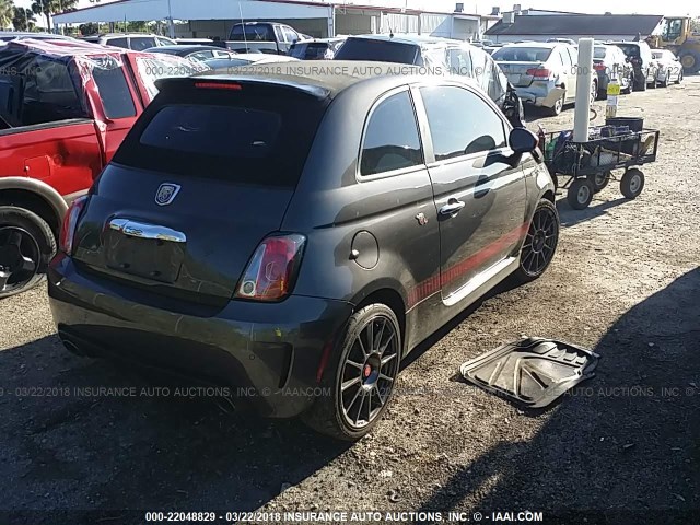 3C3CFFJH3FT756893 - 2015 FIAT 500 ABARTH GRAY photo 4