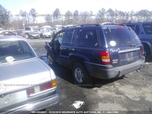 1J4GX48S34C137570 - 2004 JEEP GRAND CHEROKEE LAREDO/COLUMBIA/FREEDOM Navy photo 3