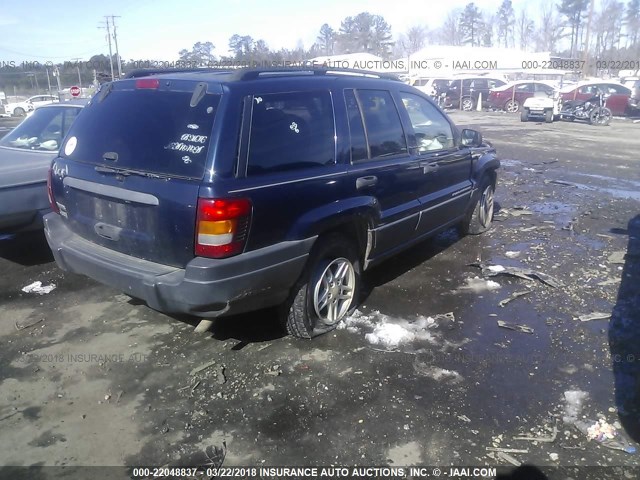 1J4GX48S34C137570 - 2004 JEEP GRAND CHEROKEE LAREDO/COLUMBIA/FREEDOM Navy photo 4