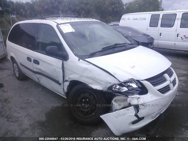 1D4GP24R96B624927 - 2006 DODGE GRAND CARAVAN SE WHITE photo 1