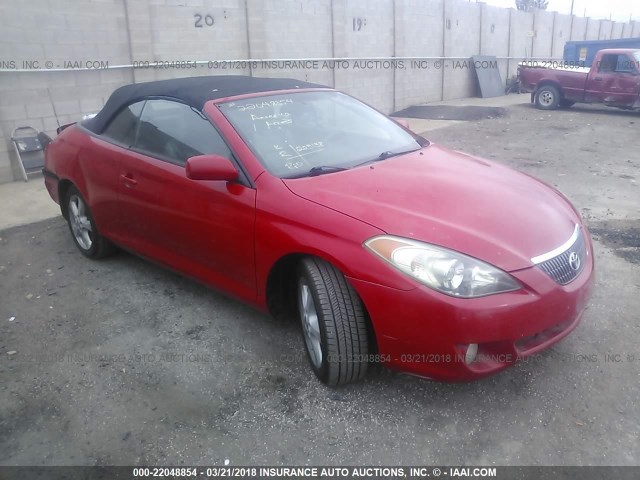 4T1FA38P75U043398 - 2005 TOYOTA CAMRY SOLARA SE/SLE წითელი ფოტო 1