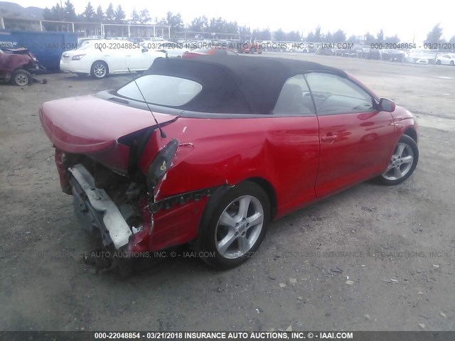 4T1FA38P75U043398 - 2005 TOYOTA CAMRY SOLARA SE/SLE წითელი ფოტო 4