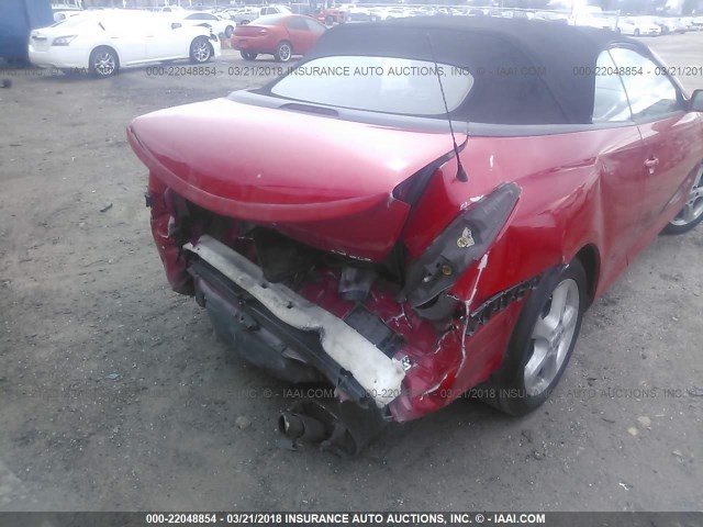 4T1FA38P75U043398 - 2005 TOYOTA CAMRY SOLARA SE/SLE წითელი ფოტო 6