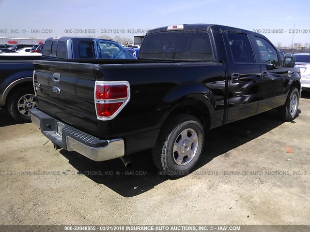 1FTEW1C84AFD17810 - 2010 FORD F150 SUPERCREW BLACK photo 4