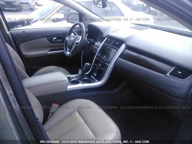 2FMDK3KC8DBC60893 - 2013 FORD EDGE LIMITED GRAY photo 5