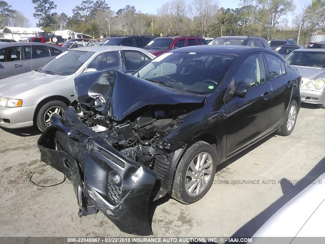 JM1BL1W71C1635477 - 2012 MAZDA 3 I BLACK photo 2