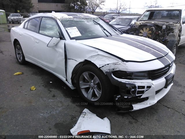 2C3CDXHG7GH203117 - 2016 DODGE CHARGER SXT WHITE photo 1