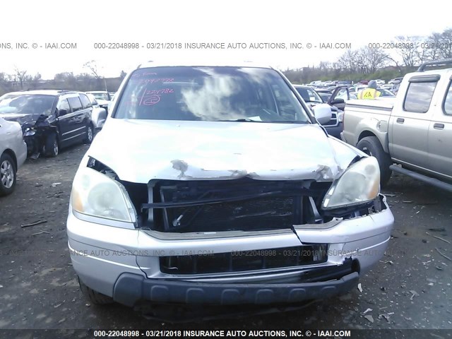 5FNYF18625B006889 - 2005 HONDA PILOT EXL SILVER photo 6