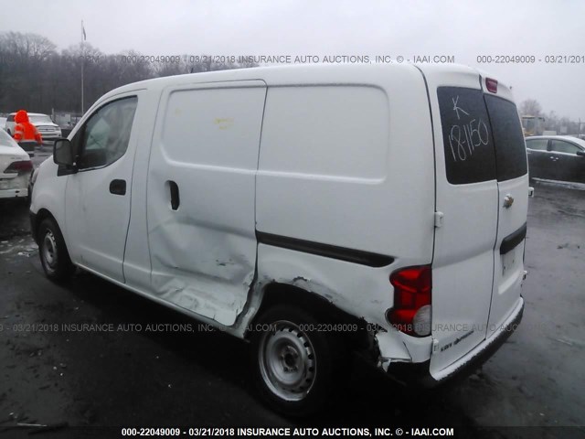 3N63M0YN2FK721212 - 2015 CHEVROLET CITY EXPRESS LS WHITE photo 3