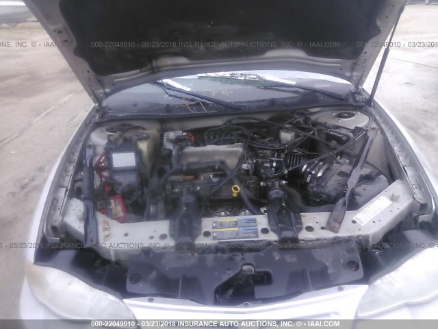 2G1WW12E659141412 - 2005 CHEVROLET MONTE CARLO LS SILVER photo 10