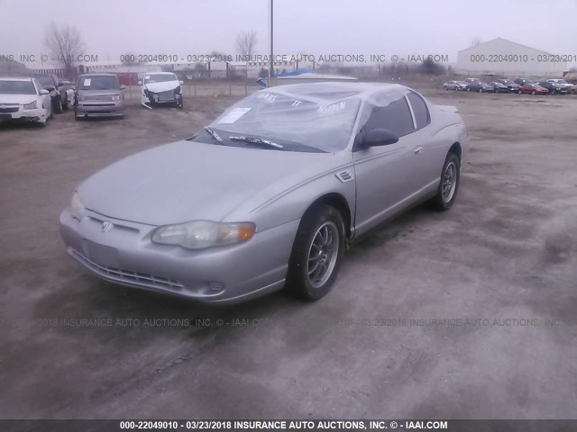 2G1WW12E659141412 - 2005 CHEVROLET MONTE CARLO LS SILVER photo 2
