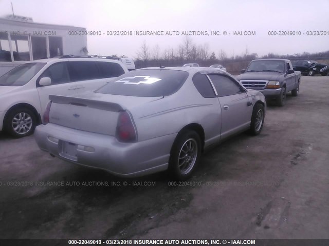 2G1WW12E659141412 - 2005 CHEVROLET MONTE CARLO LS SILVER photo 4