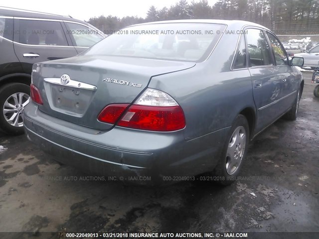 4T1BF28B24U347686 - 2004 TOYOTA AVALON XL/XLS GREEN photo 4