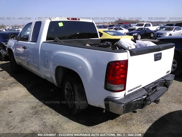 1GTEC19C39Z291974 - 2009 GMC SIERRA C1500 WHITE photo 3