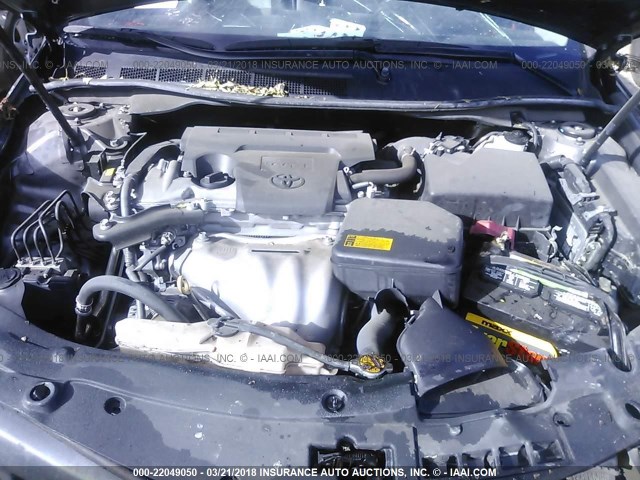 4T1BF1FK6CU200363 - 2012 TOYOTA CAMRY SE/LE/XLE GRAY photo 10
