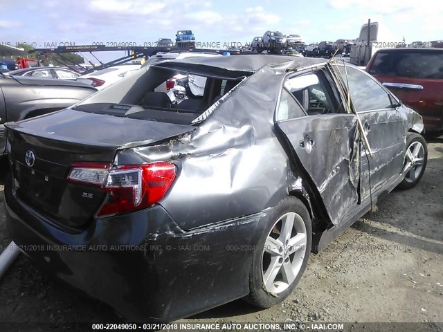 4T1BF1FK6CU200363 - 2012 TOYOTA CAMRY SE/LE/XLE GRAY photo 4