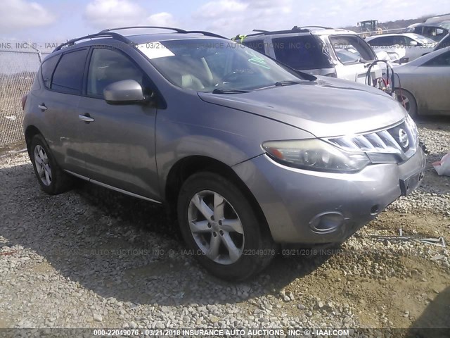 JN8AZ18W09W129041 - 2009 NISSAN MURANO S/SL/LE SILVER photo 1