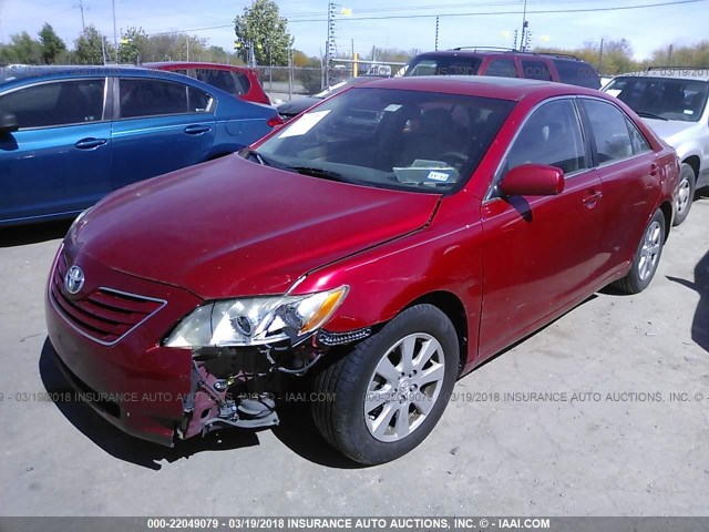 4T1BK46K87U035628 - 2007 TOYOTA CAMRY NEW GENERAT LE/XLE/SE RED photo 2