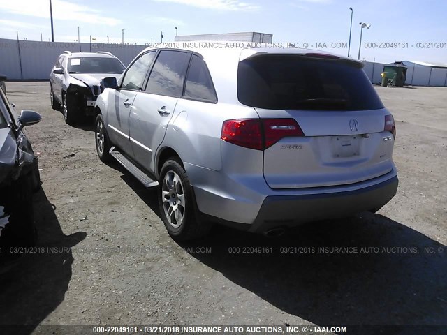 2HNYD28618H556427 - 2008 ACURA MDX TECHNOLOGY SILVER photo 3