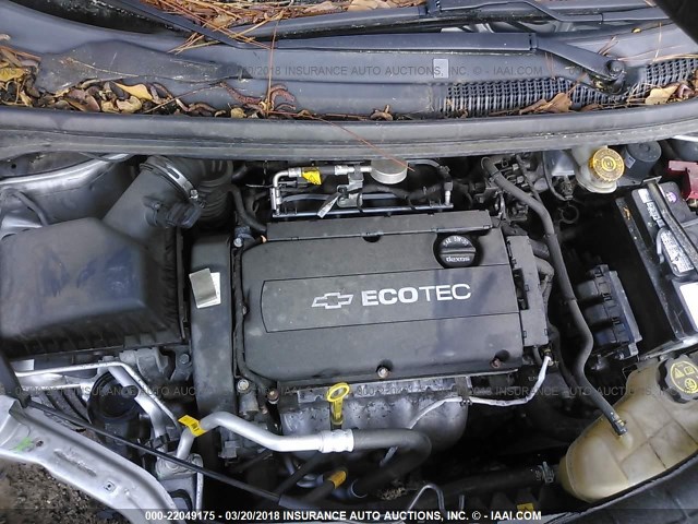 1G1JA5SH0D4162350 - 2013 CHEVROLET SONIC LS SILVER photo 10