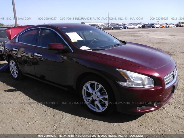 1N4AA5AP8DC837289 - 2013 NISSAN MAXIMA S/SV MAROON photo 1