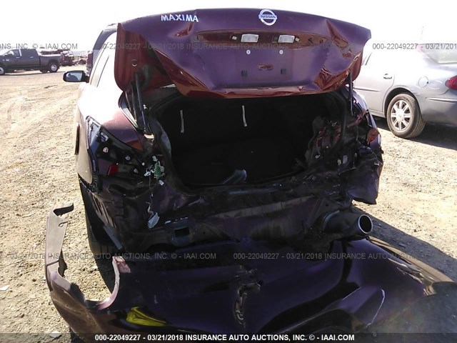 1N4AA5AP8DC837289 - 2013 NISSAN MAXIMA S/SV MAROON photo 6