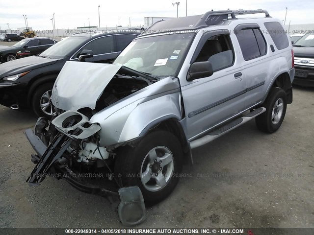 5N1ED28T44C666606 - 2004 NISSAN XTERRA XE/SE SILVER photo 2