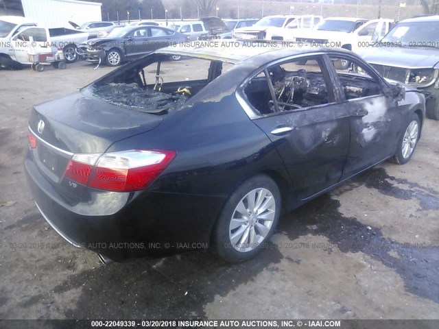 1HGCR3F85DA044398 - 2013 HONDA ACCORD EXL BLACK photo 4