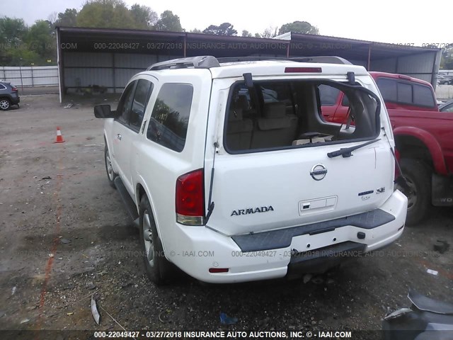 5N1BA08D48N619157 - 2008 NISSAN ARMADA SE/LE WHITE photo 6