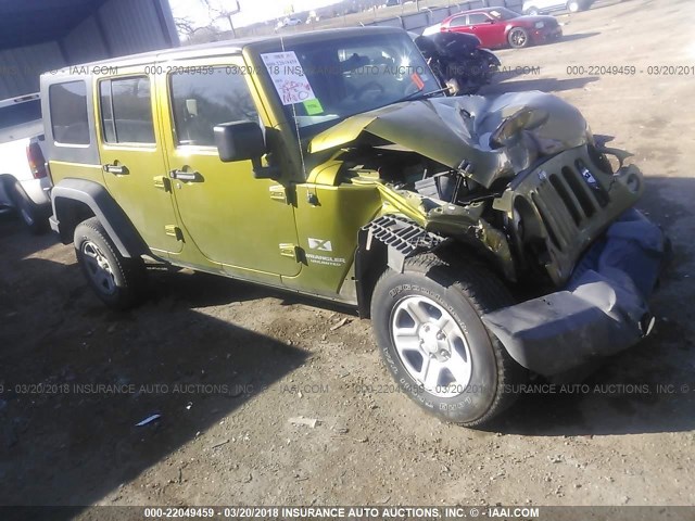 1J4GB39127L102036 - 2007 JEEP WRANGLER X GREEN photo 1