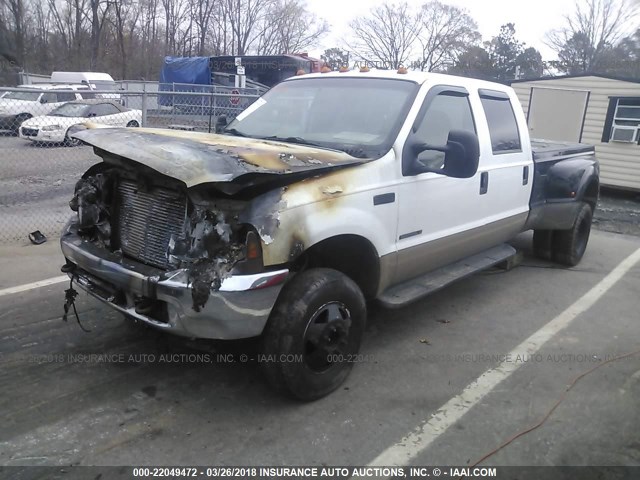 1FTWW33F81EB88099 - 2001 FORD F350 SUPER DUTY WHITE photo 2