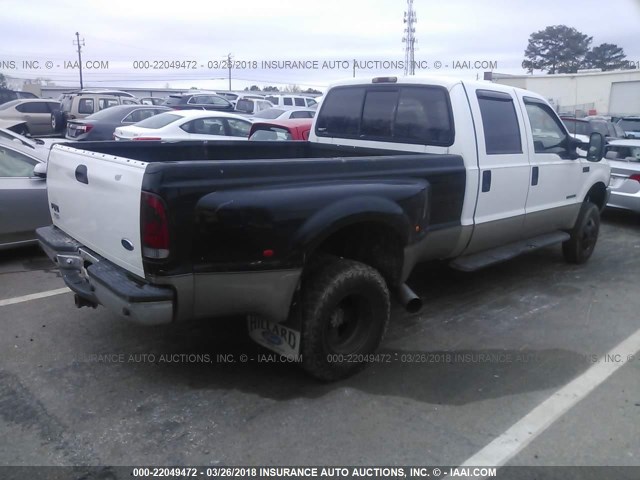 1FTWW33F81EB88099 - 2001 FORD F350 SUPER DUTY WHITE photo 4