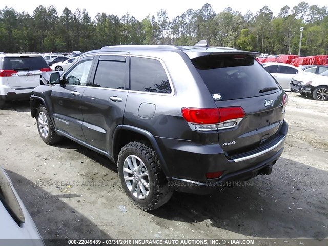 1C4RJFBT4EC146907 - 2014 JEEP GRAND CHEROKEE LIMITED GRAY photo 3