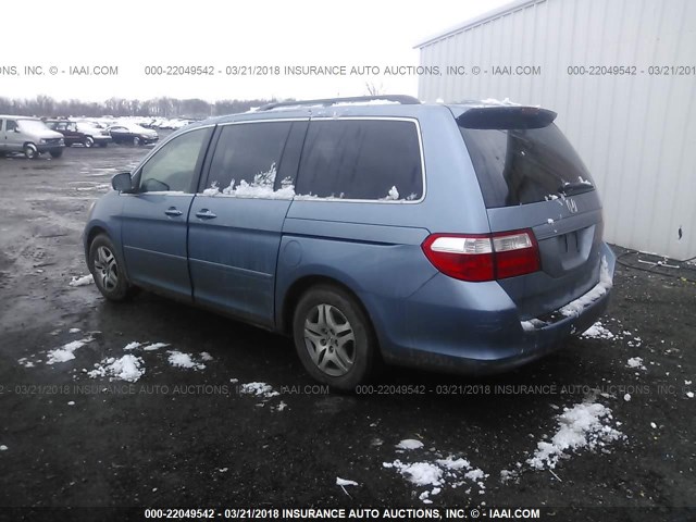 5FNRL38735B063555 - 2005 HONDA ODYSSEY EXL ლურჯი ფოტო 3