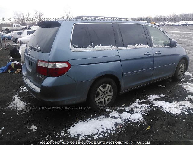 5FNRL38735B063555 - 2005 HONDA ODYSSEY EXL ლურჯი ფოტო 4