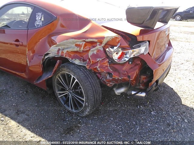 JF1ZNAA17F9704499 - 2015 TOYOTA SCION FR-S ORANGE photo 6