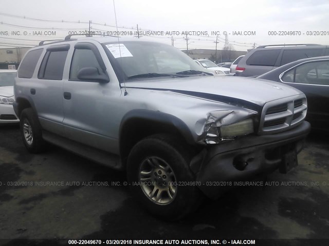 1D4HS38N23F533017 - 2003 DODGE DURANGO SPORT SILVER photo 1