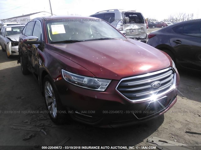 1FAHP2F85EG179986 - 2014 FORD TAURUS LIMITED RED photo 1