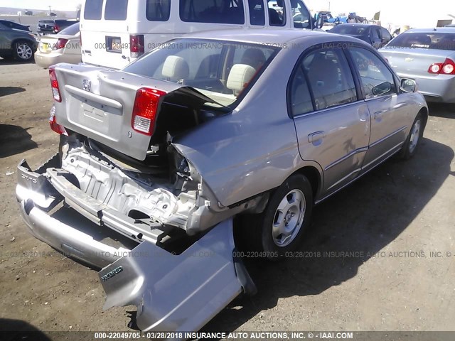 JHMES96694S020854 - 2004 HONDA CIVIC HYBRID SILVER photo 6