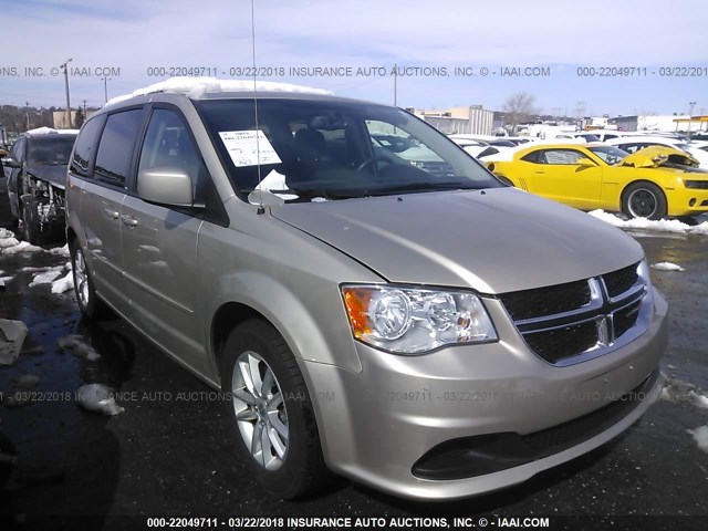 2C4RDGCG0DR617813 - 2013 DODGE GRAND CARAVAN SXT GOLD photo 1