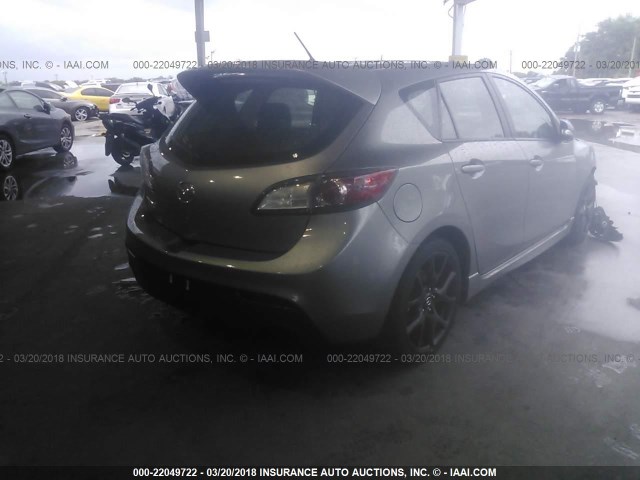 JM1BL1L39D1768670 - 2013 MAZDA SPEED 3 GRAY photo 4