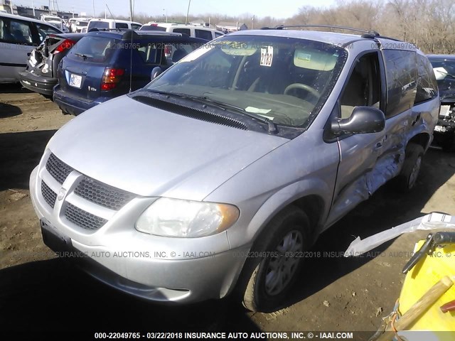 2B4GP44382R780597 - 2002 DODGE GRAND CARAVAN SPORT SILVER photo 2