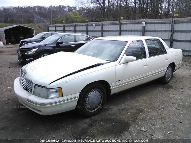 1G6KE52Y2VU221404 - 1997 CADILLAC DEVILLE DELEGANCE WHITE photo 2