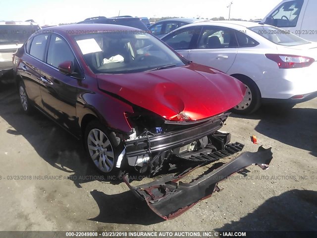 3N1AB7AP3HL639493 - 2017 NISSAN SENTRA S/SV/SR/SL RED photo 1