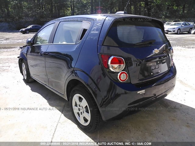 1G1JA6SG0G4140026 - 2016 CHEVROLET SONIC LS Dark Blue photo 3